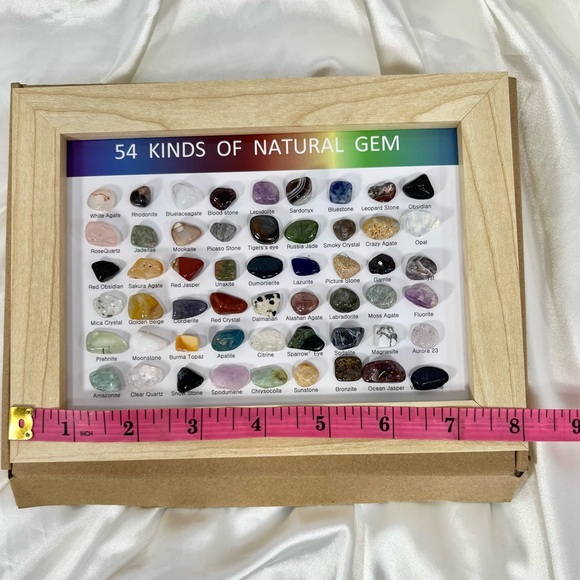 54 Framed Gemstone Samples Gift Horizontal - Picture 4 of 4
